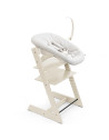 Chaise Haute Tripp Trapp "Blanc Vanille" en bois de hêtre + Baby Set + Plateau