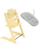 Chaise Haute Tripp Trapp "Lemon Yellow" en bois de hêtre + Baby Set + Set Nouveau-né