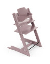 Chaise Haute Tripp Trapp "Mauve Bruyère" en bois de hêtre + Baby Set