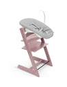 Chaise Haute Tripp Trapp "Mauve Bruyère" en bois de hêtre + Baby Set + Plateau