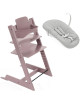 Chaise Haute Tripp Trapp "Mauve Bruyère" en bois de hêtre + Baby Set + Set Nouveau-né