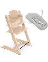 Chaise Haute Tripp Trapp "Naturel" en bois de hêtre + Baby Set + Set Nouveau-né