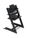 Chaise Haute Tripp Trapp "Noir" en bois de hêtre + Baby Set