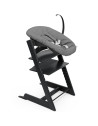 Chaise Haute Tripp Trapp "Noir" en bois de hêtre + Set Nouveau-né
