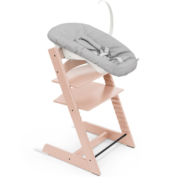 Chaise Haute Tripp Trapp "Rose Serein" en bois de hêtre + Set Nouveau-né
