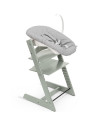 Chaise Haute Tripp Trapp "Vert Glacier" en bois de hêtre + Set Nouveau-né