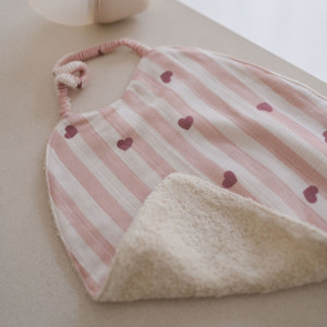 Bavoir à élastique en coton César "Candy Cane" (6-36 mois) Milinane