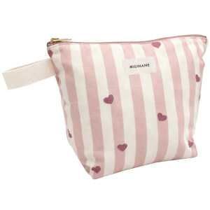 Trousse de toilette en coton Jeanette "Candy Cane" Milinane