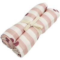 2 petits langes en gaze de coton Gaspard "Candy Cane" (70x70 cm)