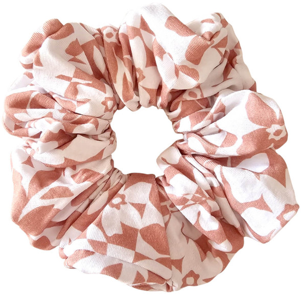 Chouchou en coton "Blossom Rose"
