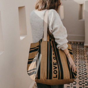 Sac XL en coton Kaba "Love Gang" Zakuw
