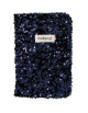 Protège carnet de santé paillettes bleues "Rolland"