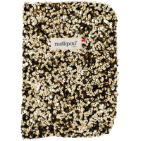 Protège carnet de santé paillettes dorées "Chantal"