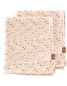 2 petits langes en mousseline de coton bio "Garden Flowers" (70x60)