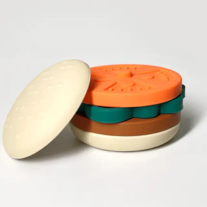 Jouet d'éveil en silicone "Le Burger Empilable" (12 mois et +) Petikids