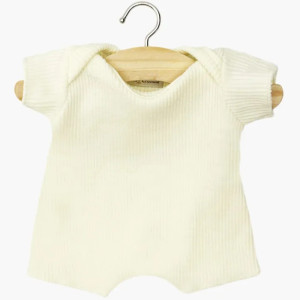 Body shorty en maille côtelée "jaune pastel" pour poupon Babies Minikane