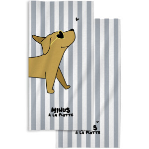 Serviette de plage en microfibre (140 x 70 cm) "Minus Chiot" Zakuw