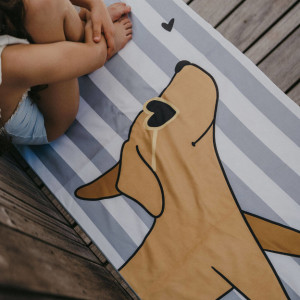 Serviette de plage en microfibre (140 x 70 cm) "Minus Chiot" Zakuw