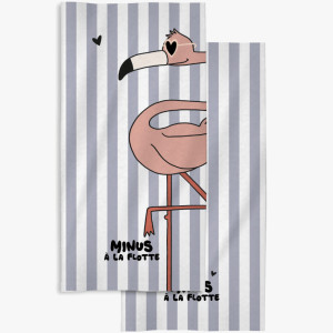Serviette de plage en microfibre (140 x 70 cm) "Minus Flamand" Zakuw