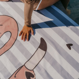 Serviette de plage en microfibre (140 x 70 cm) "Minus Flamand" Zakuw