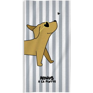 Serviette de plage en microfibre (140 x 70 cm) "Minus Chiot" Zakuw