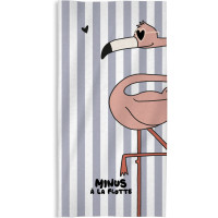 Serviette de plage en microfibre (140 x 70 cm) "Minus Flamand" Zakuw