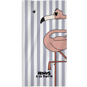 Serviette de plage en microfibre (140 x 70 cm) "Minus Flamand" Zakuw