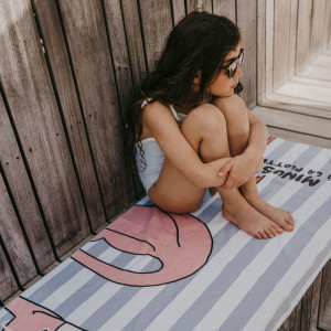 Serviette de plage en microfibre (140 x 70 cm) "Minus Flamand" Zakuw