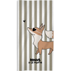 Serviette de plage en microfibre (140 x 70 cm) "Minus Renard" Zakuw