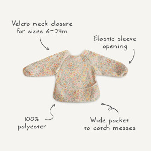 Bavoir manches longues imperméable (6-24 mois) "Baleines" Mushie