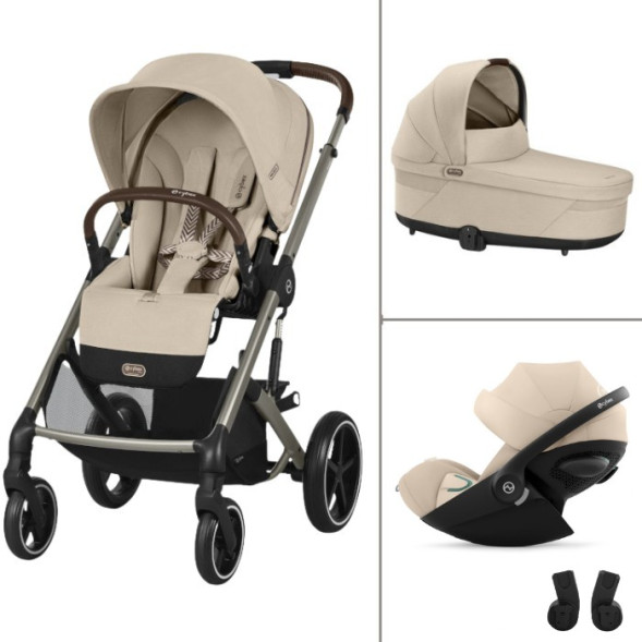  Poussette Balios S Lux 3 "Almond Beige" + Nacelle S Lux + Cloud G3 Plus + Adaptateurs