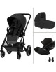 Poussette Balios S Lux 3 "Moon Black" + Nacelle S Lux + Cloud G3 Plus + Adaptateurs