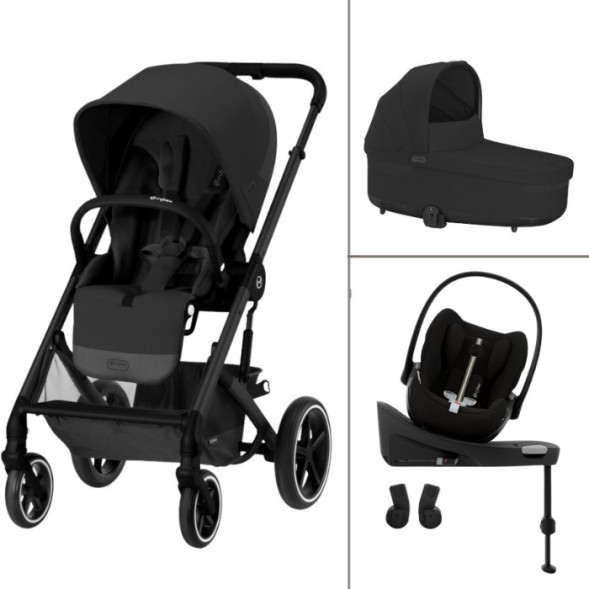  Poussette Balios S Lux 3 "Moon Black" + Nacelle S Lux + Cloud G3 Plus + Base G3 + Adaptateurs