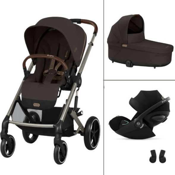  Poussette Balios S Lux 3 "Chocolate Brown" + Nacelle S Lux + Cloud G3 Plus + Adaptateurs