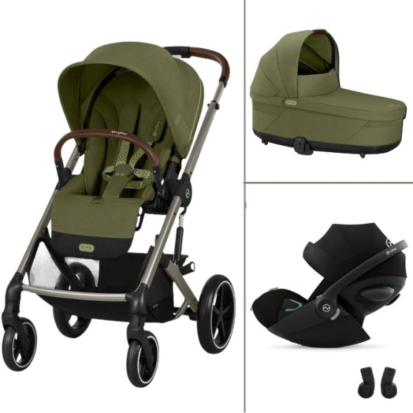  Poussette Balios S Lux 3 "Moss Green" + Nacelle S Lux + Cloud G3 + Adaptateurs