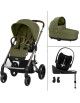  Poussette Balios S Lux 3 "Moss Green" + Nacelle S Lux + Cloud G3 Plus + Base G3 + Adaptateurs