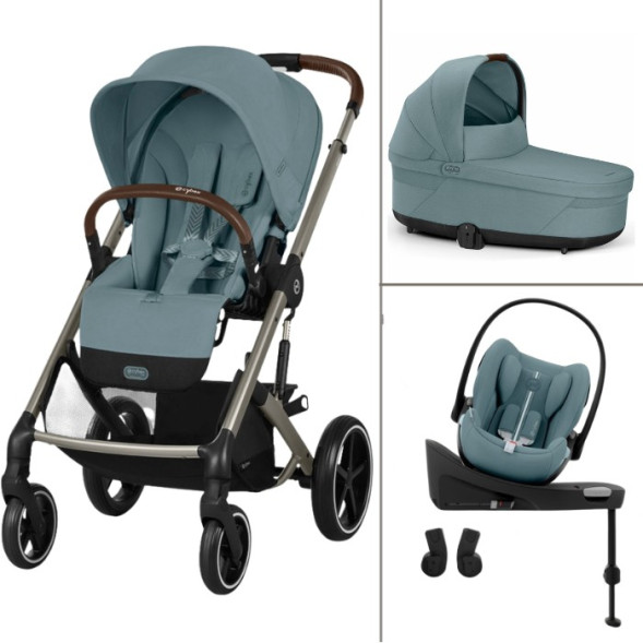  Poussette Balios S Lux 3 "Stormy Blue" + Nacelle S + Cloud G + Base G + Adaptateurs