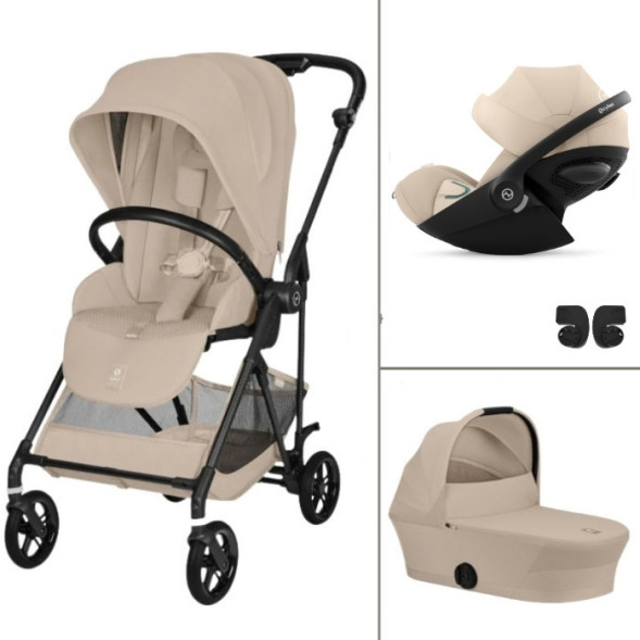  Poussette Melio Carbon 6 "Almond Beige" + Nacelle + Cloud G3 Plus (2026)