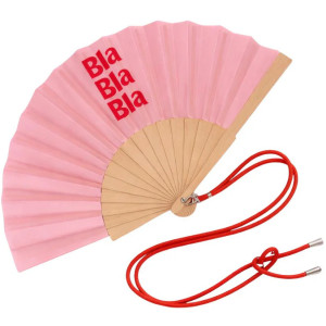 Eventail "Bla Bla Bla" avec Bandoulière et Boîte Cadeau Woom