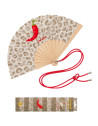 Eventail "I'm Hot Leopard" avec Bandoulière et Boîte Cadeau Woom