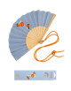 Eventail "Verre de Spritz" avec Bandoulière et Boîte Cadeau