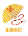 Eventail "Soleil Mon Amour" avec Bandoulière et Boîte Cadeau