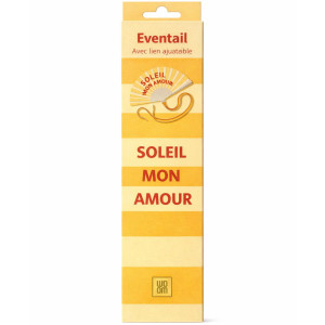Eventail "Soleil Mon Amour" avec Bandoulière et Boîte Cadeau Woom