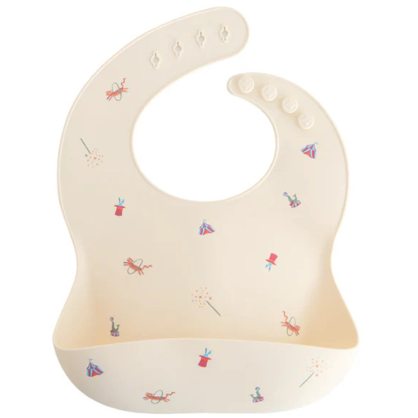 Bavoir à poche en silicone "Circus" (6-36 mois)