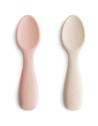 Cuillère bébé en silicone Starter "Blush/Beige" (12 mois et +)
