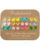 Boucles d'oreilles autocollantes "Multicouleurs" (12 paires)