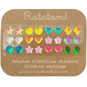 Boucles d'oreilles autocollantes (x12) Ratatam