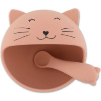 Set Repas bébé en silicone "Mrs Chat"