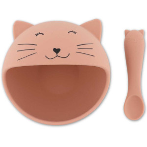 Set Repas bébé en silicone "Mrs. Chat" Trixie