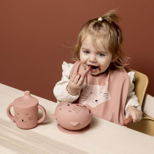 Set Repas bébé en silicone "Mrs. Chat" Trixie